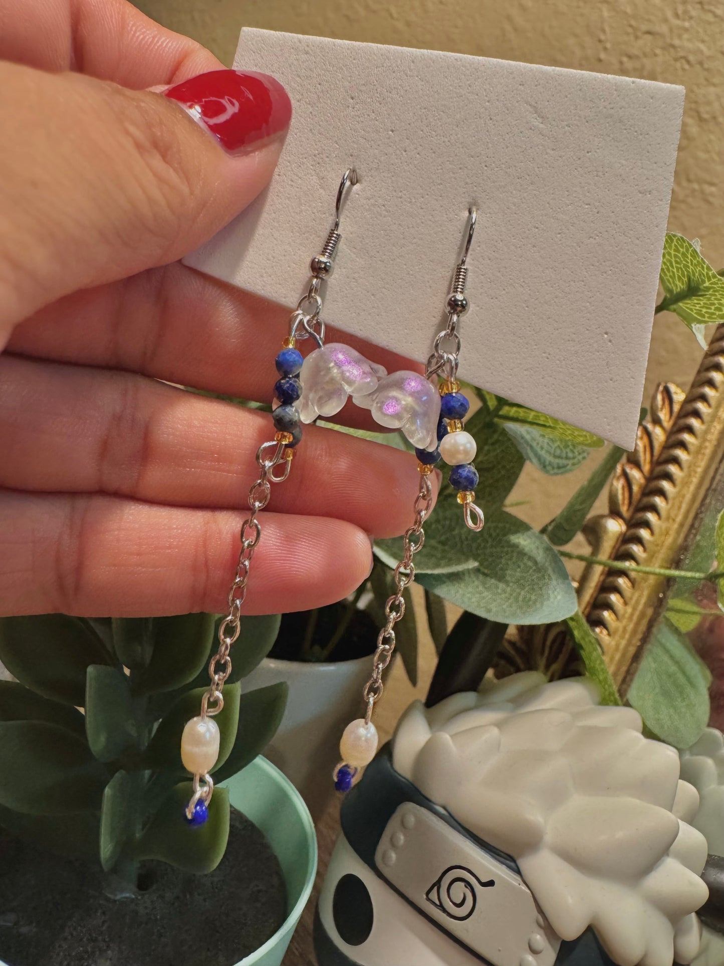 Blue Flower Earrings